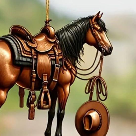 Ornament de Crăciun Cal 2D Acrilic Plat Cal Decorațiune Agățată Suvenir Cal Ornament Pom de Crăciun pentru Iubitorii de Cai Cadouri Decor Festiv