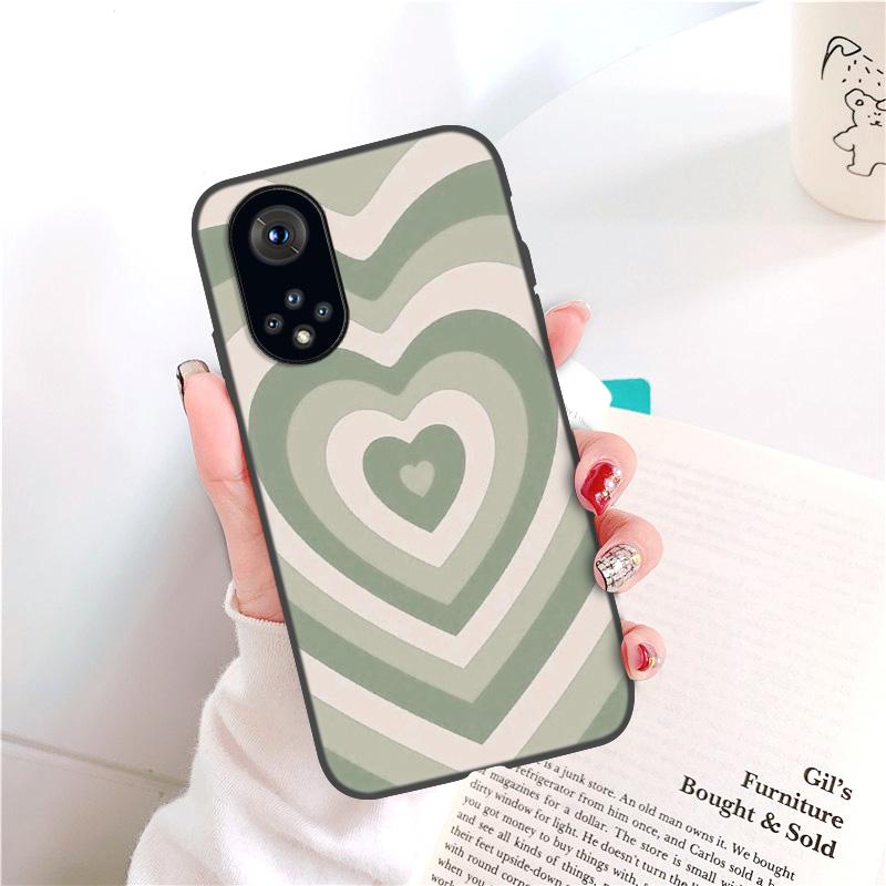 P30 Lite Case for Honor 9S Cover Silicone Funda Honor 9C 9A 10i 8A 10 50 Cases for Huawei P 30 Pro P40 P20 Love Heart Black Capa