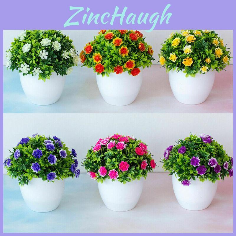 Lebensechte künstliche Blumen mit Topf für Heim- und Außengartendekoration