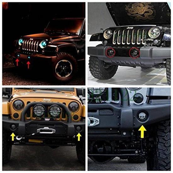 Ranzek 60W LED Headlights with DRL Function for Wrangler and High White 2-Piece 4-Inch Hi/Lo Beams, JK, TJ, LJ, Brightness,