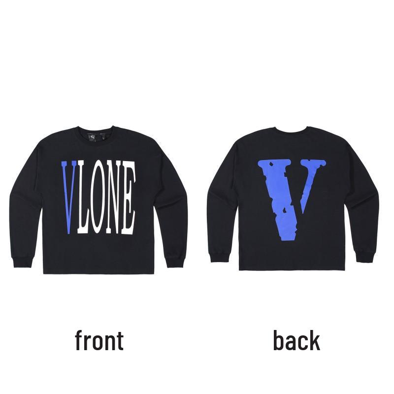 Moletom com Capuz de Manga Longa VLONE Big V Unissex - Estilo Tendência Inspirado em Wang Yibo