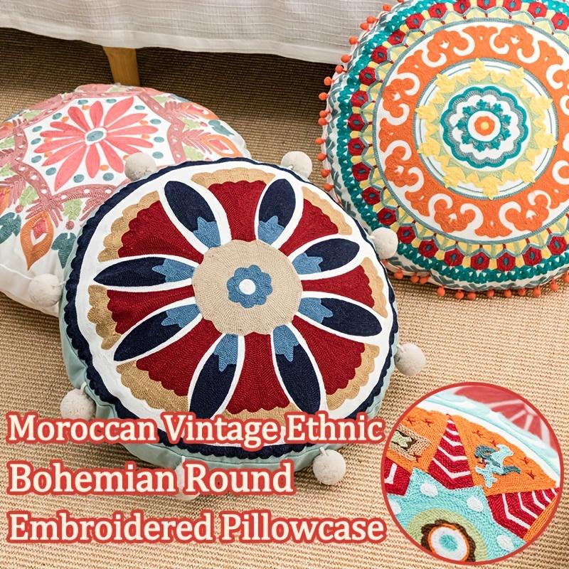 1pc Cozy Moroccan Bohemian Minimalist Pillowcase Soft Neutral Decorative Throw Pillow Cover for Living Room Bedroom and Nursery