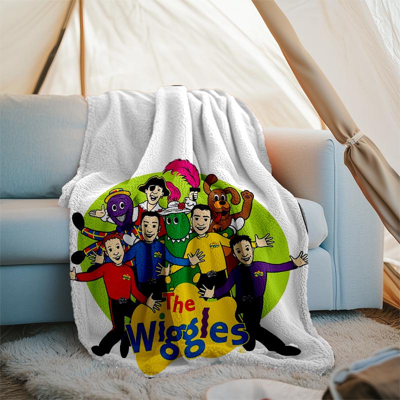 The Wiggles Theme Printed Blanket - Perfect for Couch, Bed, Travel & Outdoor Use | Machine Washable, Cozy & Durable.