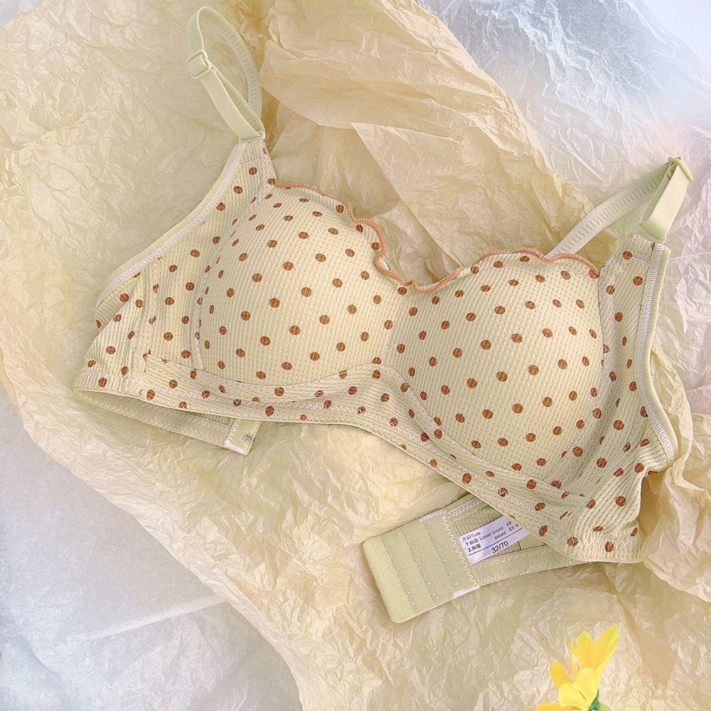 Sweet Breathable Girlish Style Push-Up Bra Wire-Free Seamless One-Piece Thin Cup Underwear