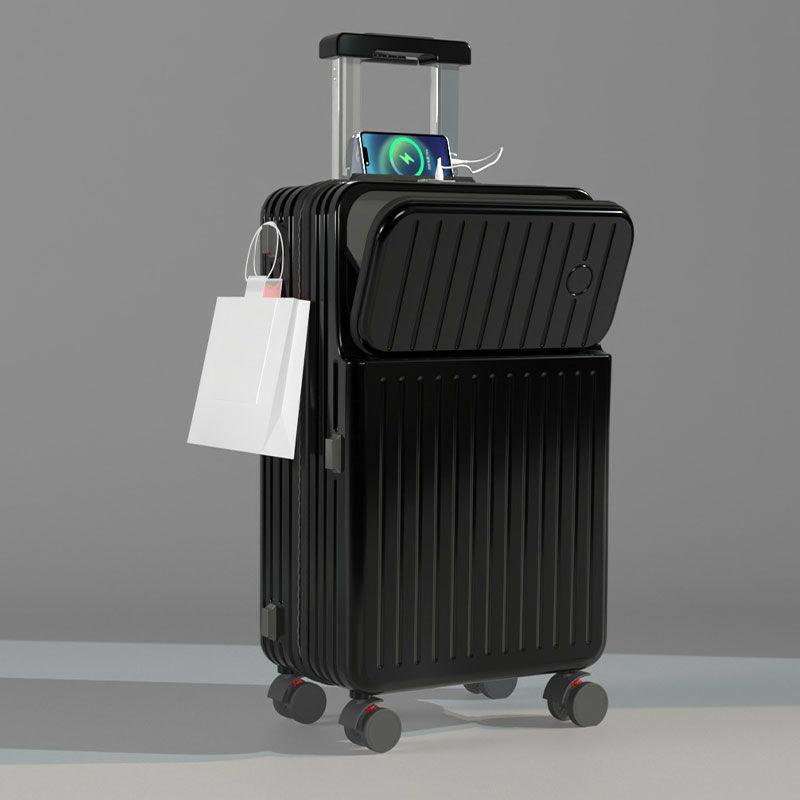 

Women s 20-Inch Large-Capacity Front-Opening Carry-On Suitcase: Sturdy, Durable, and Password-Protected Trolley Case, Can Be Sat On 20-inch [Reinforced, Can Sit, Dual Mesh Interior]