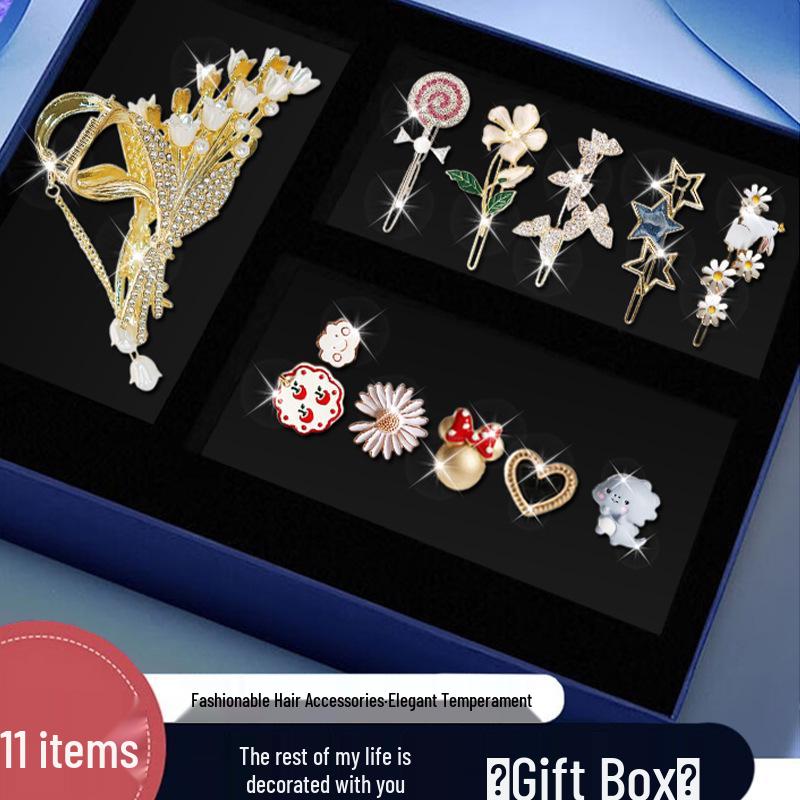 

Набор заколок-бабочек и высокоэластичных резинок для волос - Идеальный подарок на день рождения или Рождество для девушки