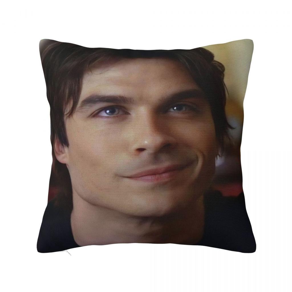 Damon Salvatore Pillow Case Novelty Pillow Cover Square Printed Cushion Cover Pillowcases For Sofa Home Decoration