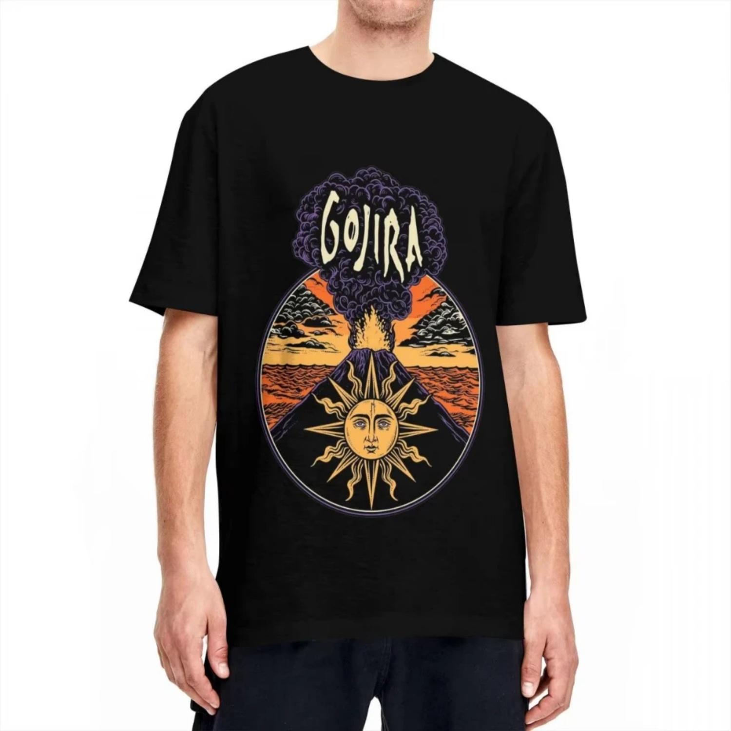 

Men Women T-Shirts Gojiras Music Heavy Metal Hip Hop Humor Beach Tee Shirt Y2K Basic Custom Logo Cotton Tops Gift Idea S чёрный