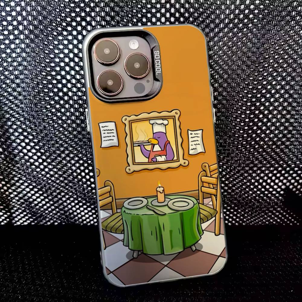 Game Club Penguin Phone Case For iPhone 16,15,14,13,12,11,8,7,Pro,Max,Plus,Mini,XS,SE Anti Fall Black Matte Hard