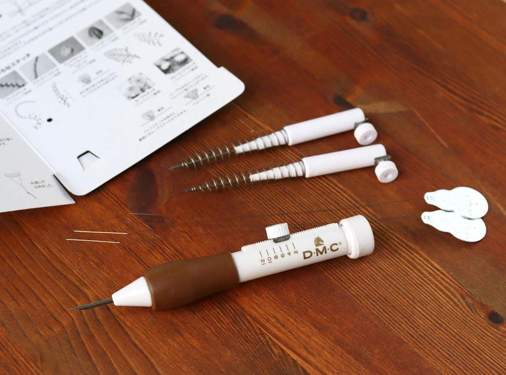 DMC Punch Needle Pen Set with Loop Adjustment White Meter, JPTU2020,