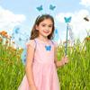 Yousheng 1 Set Girls Butterfly Wings Kids Foldable Butterfly Fairy Wings Hairband And Wand Fairy Costume Props for Halloween Parties Cosplay Photo
