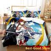 New Sword Art Online II Bedding Set Cartoon Anime Three-piece Set Adult Kid Bedroom Duvetcover Sets 3D Kawaii Roupas De Cama