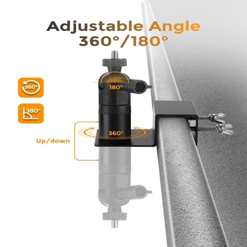 Solars Panel Mounting Brackets Aluminum Alloys 360 Rotate Angle Adjustment Gutters Installation Weatherproofed