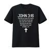 John 3 16 Bible Verse Scripture Christian God Loves T Shirt Vintage Washed Versatile Streetwear Top For Everyday Wear Soft
