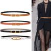 Casual Basic Porous Adjustable Double Sided Use Thin Belts For Women
