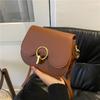 New Flap Crossbody Bags For Women Fashion Lock Design Shoulder Bag Solid Color Pu Leather Ladies Saddle Handbags Cross Body