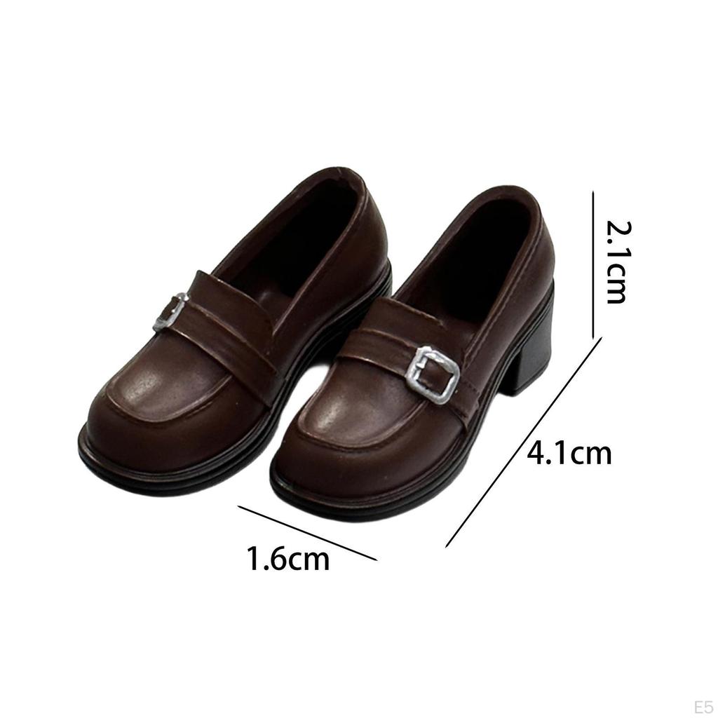 1 Pair Miniature Figure Shoes with Loafer Footwear Trendy Fashion Accessories Easy to Wear