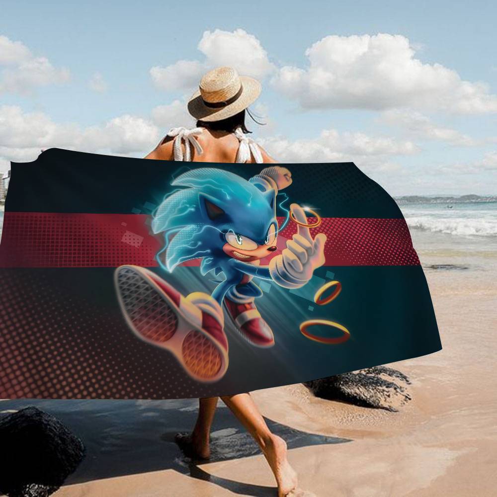 Anime S-SonicS H-HedgehogES Big Microfiber Beach Towels Quick Dry Towel Sand Beach Towels Pool Towel For Travel Swim Pool Yoga