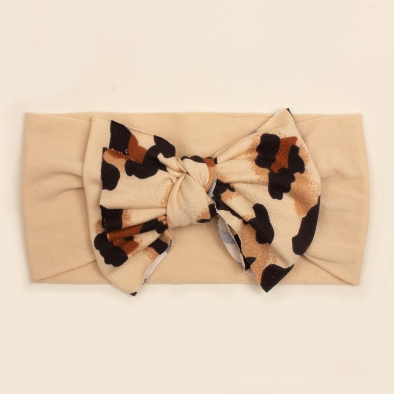 Neues Baby-Stirnband mit Schleife, niedliches bedrucktes Kinder-Kopftuch, weiches und bequemes Baby-Haaraccessoire