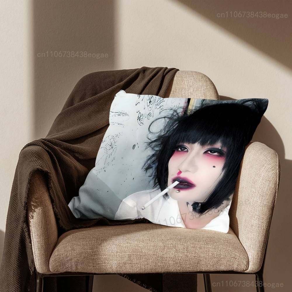 Rock Band M-Malice M-Mizer Throw Pillow Case Living Room Sofa Cushion Cover For Home Bedroom Decoration And Protector