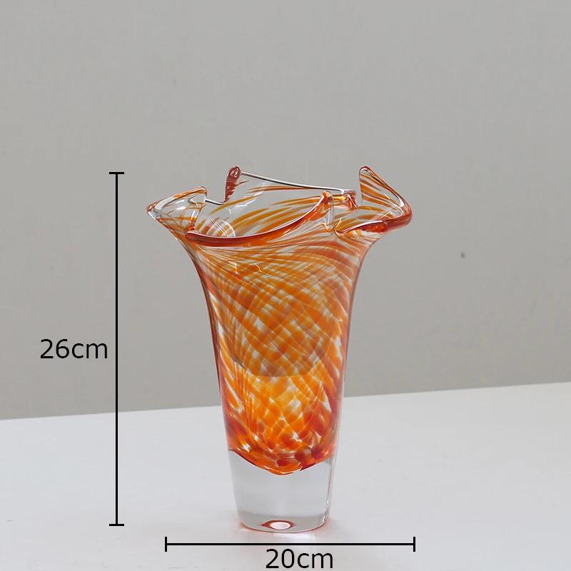 Flower Edge Glass Vase Transparent Hydroponics Vases Table Decoration Floral Decorative Flowers Arrangement Modern Home Decor