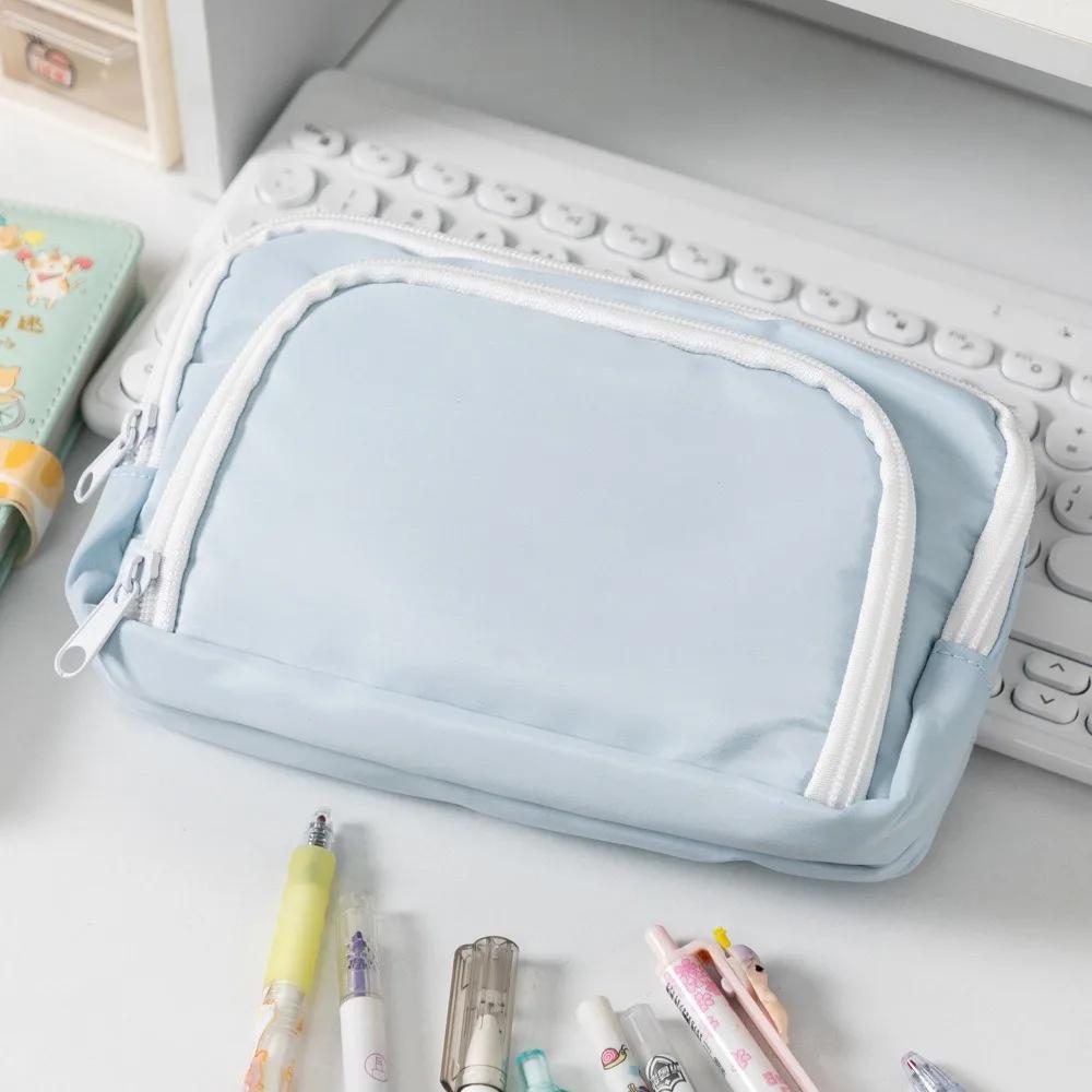 School Pencil Case Large Capacity Pencil Case Cute Box Felt Storage Girl Large Capacity Aesthetic Pencil Bag QHB01