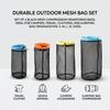 Mesh Bags Lightweight Mesh Stuff Sack Drawstring Storage Bags Compression Pouches for Camping, Hiking, Laundry & Grocery