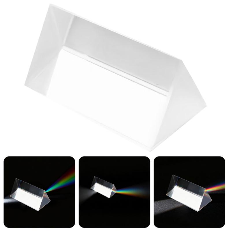Optics Glass Triangular Prism For Analysis Physics Education And Creative Photography Projects