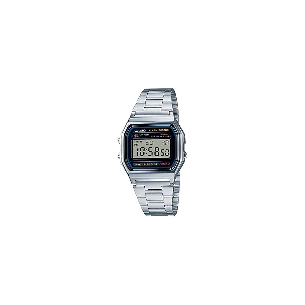 Casio A-158WA-1 Standard Digital Watch Silver Unisex Men s Wristwatch