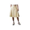 Calvin Klein Lyocell Blend Adjustable Waist A-Line Midi Casual Skirt Women Skirts Bean-Yellow J223351