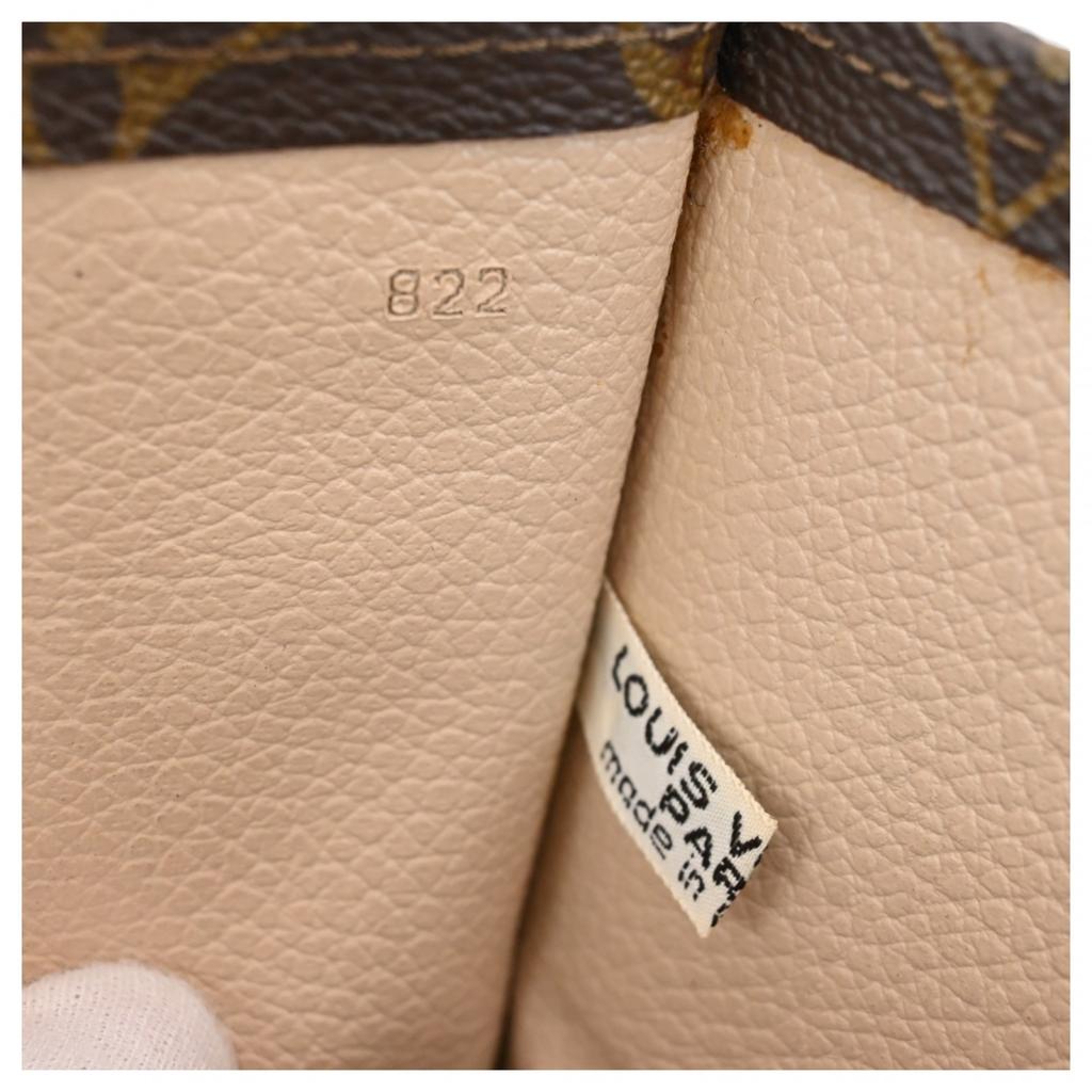 Auth LOUIS VUITTON Monogram Sac Plat Tote Bag Brown PVC Canvas Women’s lv4628bf