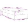Ottoman Bed with Mattress Taupe 100x200 Cm Fabric