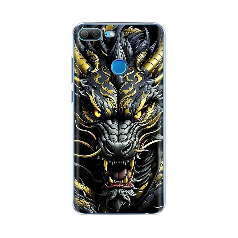 Phone Case For Honor 9 Lite Back Cover for Huawei Honor 9 Lite Cases Transparent Silicon TPU Protective Cats Flower Print Covers
