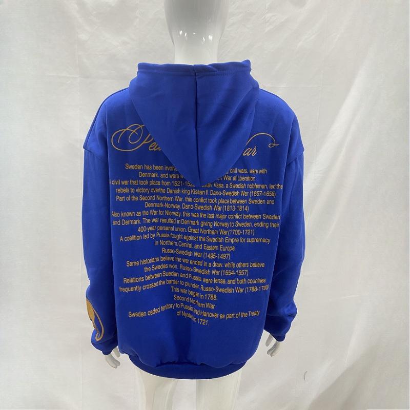 Y2K Autumn and Winter Fashionable and Cool Personalized Printed Hooded Sweatshirt