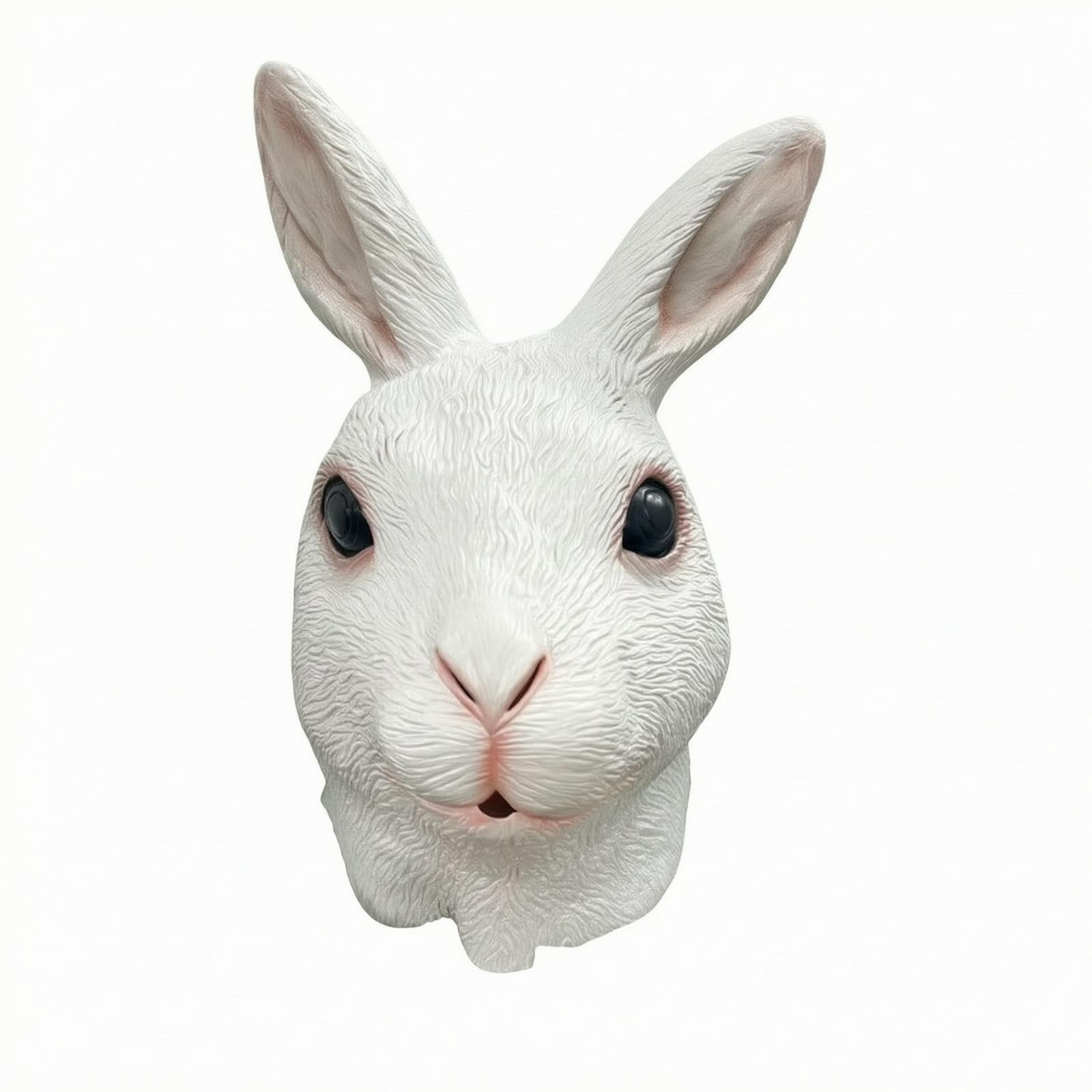 Mască Animal Cap Modelată Purtabilă Complet Detaliată Latex pentru Cosplayeri, white