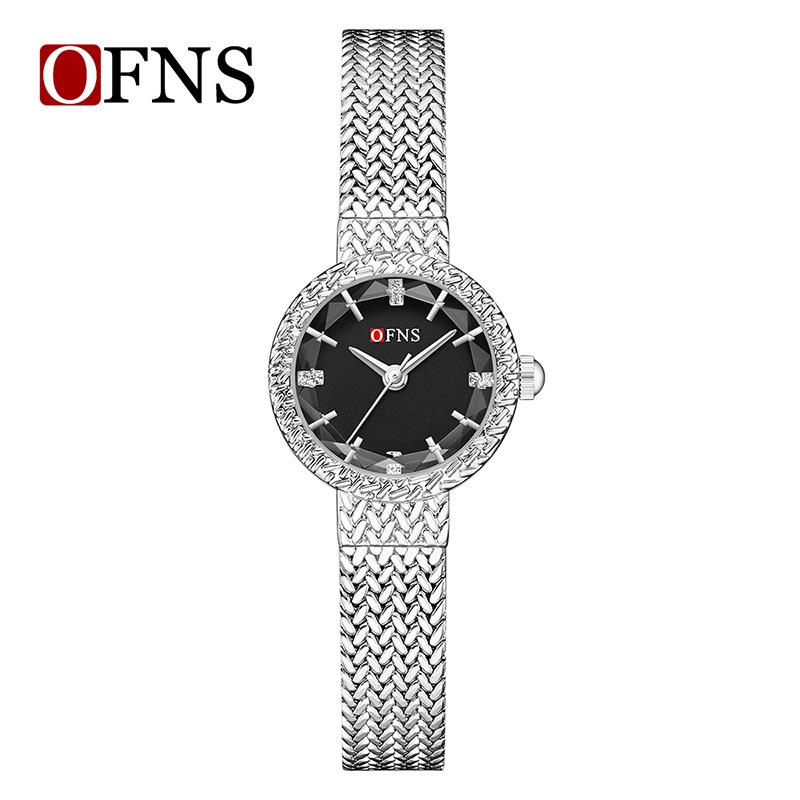 OFNS Women s Retro Quartz Watch with Wheat Ear Mesh Strap - Waterproof Ladies Wristwatch