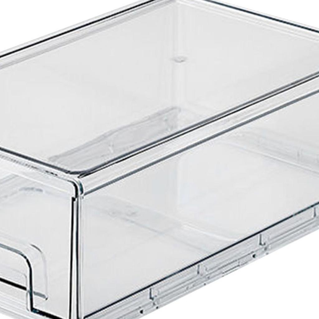 Acrylic Desk Organizer Drawer Large Capacity Rectangular Shaped Transparent Desktop Storage Box for
