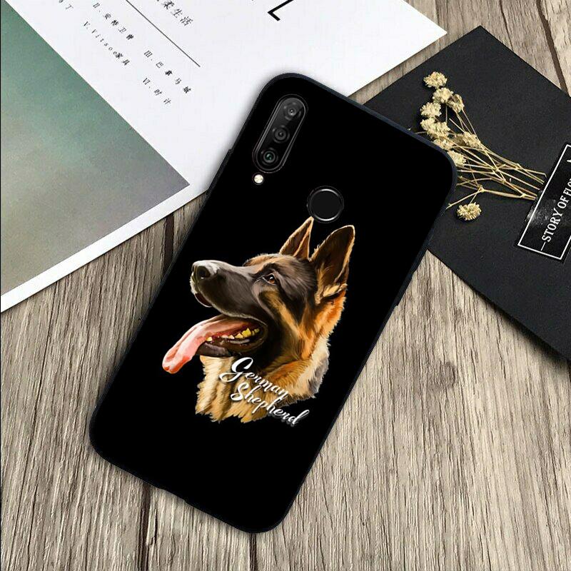 Funda para Huawei Nova 11 9 10 SE Y70 Y60 Y90 Y61 Y91 Y73 Y72 12i 11i 8i P30 P40 Lite P60 Pro con Dibujo de Pastor Alemán