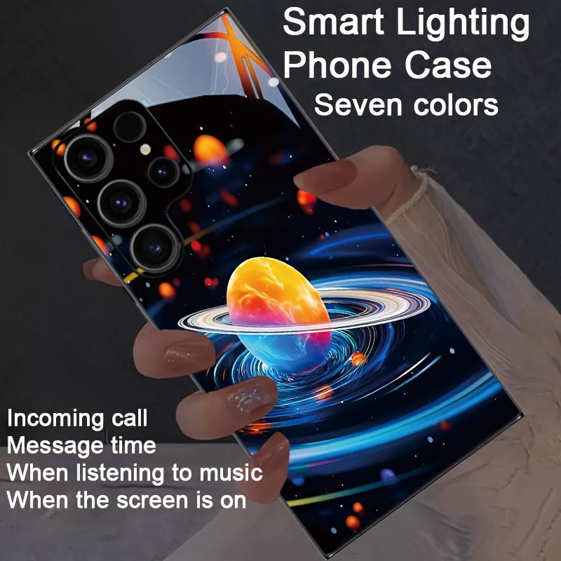 

Звездное Небо Цветной Светящийся Чехол Для Телефона Для Samsung S25 S24 S23 S22 S21 Ultra Plus FE Note 20 Ultra Светодиодный Космический Чехол Zfold 6