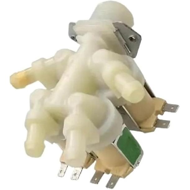 Electric Water Inlet Solenoid Valve,Compatible with Samsung DC62-00214Q DC62-00214N DC62-00214M 50/60HZ Washing Machine Parts(DC62-00214Q)