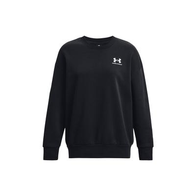 Einfarbiger Logo Pullover mit Rundhalsausschnitt Langarm Sweatshirt Damen Sweatshirt Schwarz 1379475-001