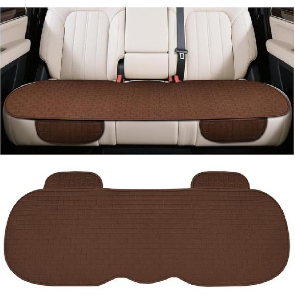 Car Back Seat Cover, Anti-Slip Long Vehicle Rear Bench Protectors With Storage Pocket, Breathable Comfortable Auto Interior Seating Bottom Protection
