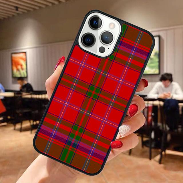 Clan Stewart Dress Tartan Plaid Pattern Phone Case For iPhone 17 Air 13 12 14 15 16 For Apple Pro Max Plus