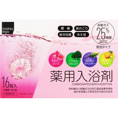 Medicated Bath Salts Carbonated Bubble Type Assortment 16 Tablets (4 Kinds X 4 Tablets) (Quasi-drug) Carbon Dioxide (hot Bath) Others Hot Bath Use 1 T