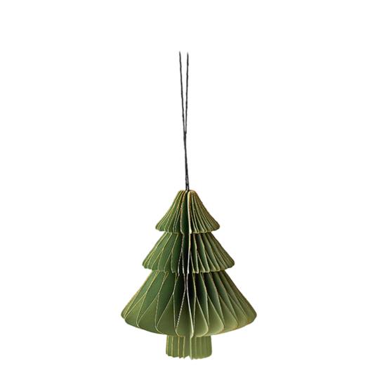 Christmas Paper Honeycomb Ornaments 3D Mini Glitter Edge Honeycomb Tree Ornament Vintage Hanging Paper Lantern for Xmas Tree Home New Year Decor