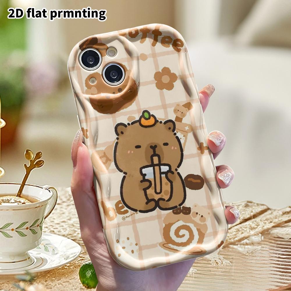 Phone Case: 2D Flat, Suitable for iPhone 18 17 16 15 14 13 12Pro Protective Case, Phone Decoration, Orange Milk Tea, Perfect Christmas and Halloween H
