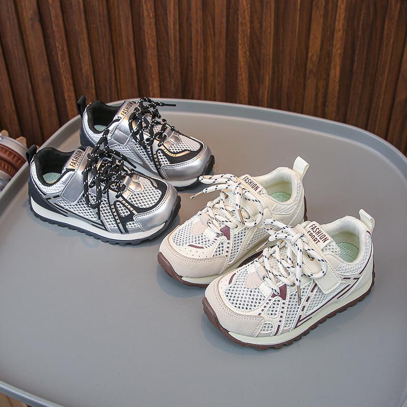 2025 Summer New Children's Sports Shoes Single Mesh Breathable Boys Running Shoes Fashionable Versatile Girls Forrest Gump Shoes Tide