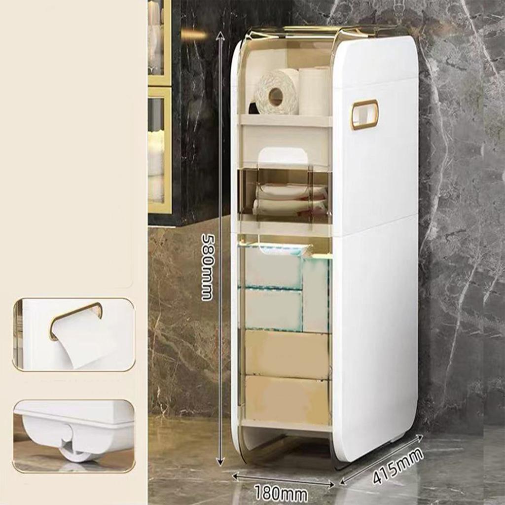 Bathroom Corner Cabinet Waterproof White Large Capacity Corner Storage Cabinet for Bathroom Kitchen