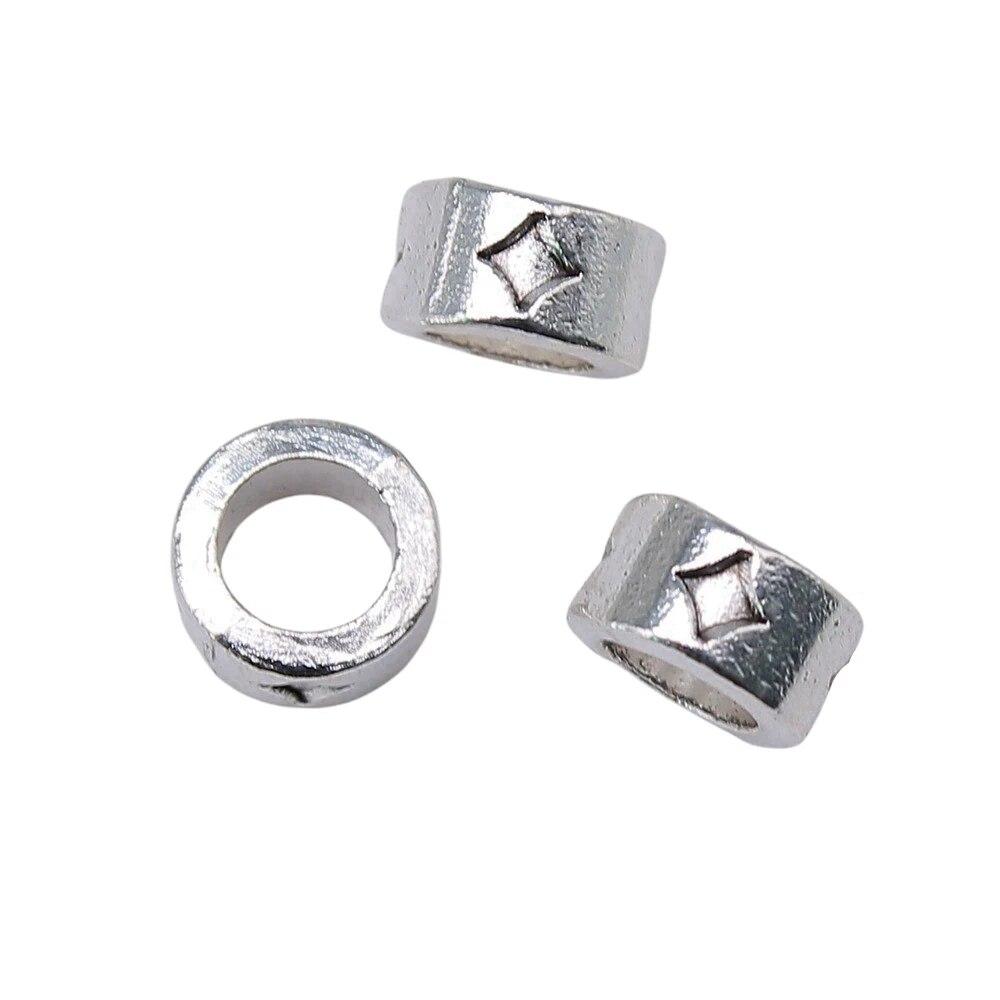 

Бусины с большими отверстиями, свободные бусины-разделители, мужские аксессуары, украшения ручной работы для мужчин A04-10pcs-9x9x5mm