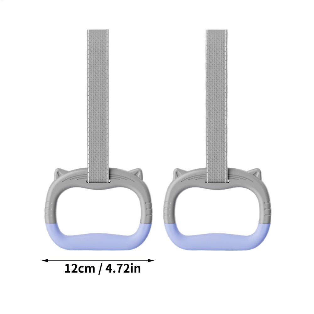 

1 pair Strength Training Horizontal Bar Adjustable Hanging Straps Durable Pull-Up Hammock серый